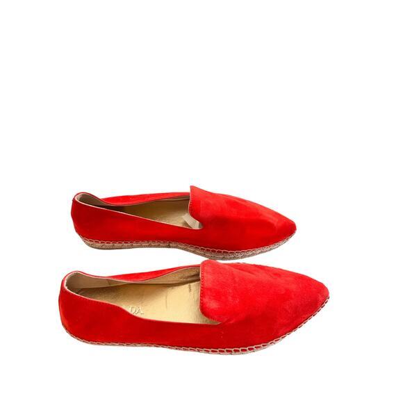 Prada Women's Espadrilles suede pointed flats red calzature Size 41.5‎ US 10 - Picture 3 of 11